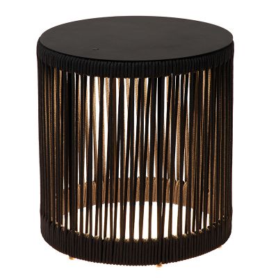 Musta muovi ladattava lattiavalaisin, Pingi, 3W, 3000K LED, IP44, 3-portaisesti himmennettävä