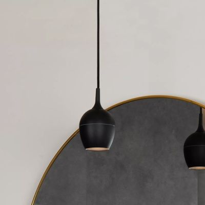 Musta alumiini kylpyhuoneen riippuvalaisin, Preston, IP44