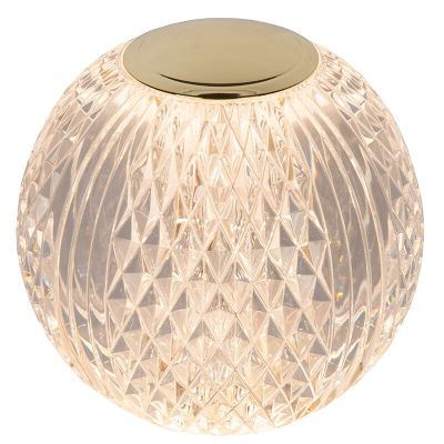 Läpinäkyvä akryyli pöytävalaisin, Cintra, 2W, 2700K LED, 3-portaisesti himmennettävä