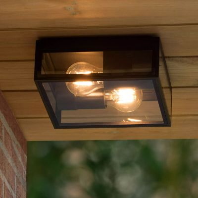 Musta metalli kattolamppu, Dukan, IP65