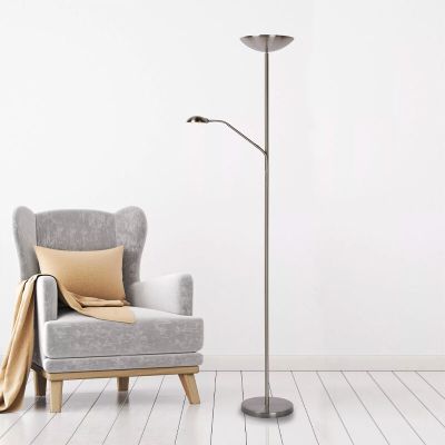 Kromi metalli seisova lukulamppu, Zenith, 20W, 3000K LED
