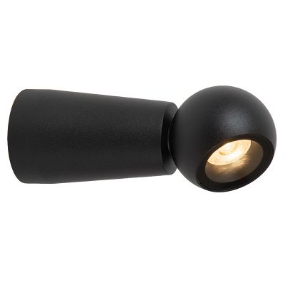 Musta alumiini ulkovalaisin, Ipsos, 5W, 2700K LED, IP54