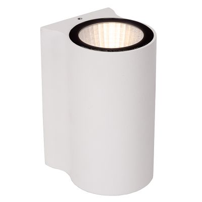 Valkoinen alumiini ulkovalaisin, Akra, 6W, 3000K LED, IP54