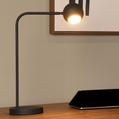 Musta metalli ladattava pöytävalaisin, Comet, 3W, 2700K LED, kosketushimmentimellä