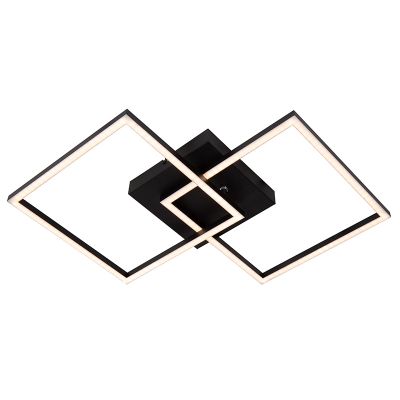 Musta alumiini kattolamppu, Arianne, 23W, white switch LED