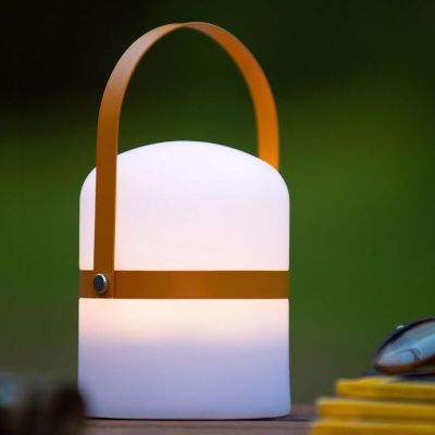 Valkoinen muovi ulkopöytävalaisin, Little Joe, 3W, 2700K LED, IP44, katkaisimella