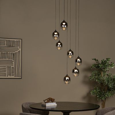 Harmaa lasi riippuvalaisin, Tamino, 7W, 3000K LED
