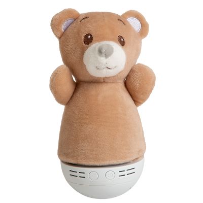 Ruskea muovi lastenhuoneen pöytävalaisin, Dolly, 3W, RGB LED, katkaisimella