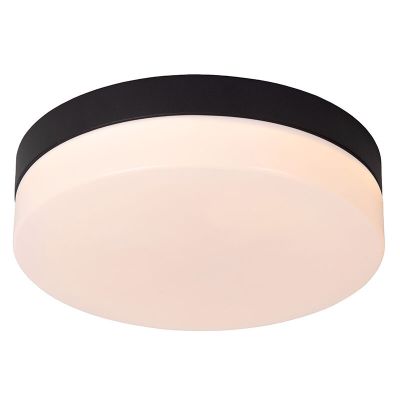 Musta muovi kylpyhuoneen kattovalaisin, Biskit, 12W, 2700K LED, IP44