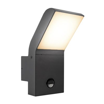 Antrasiitti alumiini liiketunnistimella varustettu ulkoseinävalaisin, Andor, 12W, 4000K LED, IP54