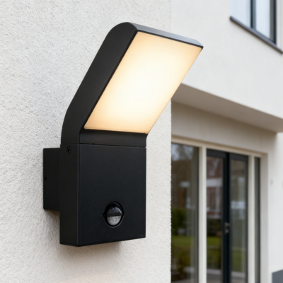 Antrasiitti alumiini liiketunnistimella varustettu ulkoseinävalaisin, Andor, 12W, 4000K LED, IP54