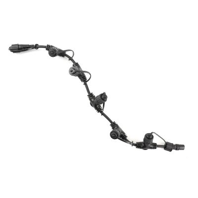 0,5 m musta jakokaapeli, 5 lähtöä