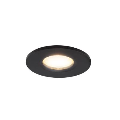 Musta alumiini mini-upotettava spottivalaisin, Philomena, 3,4W, 2700K LED, IP44