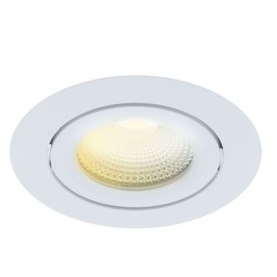 Valkoinen alumiini upotettava spottivalaisin, Wimke, 5W, dim to warm LED, IP44