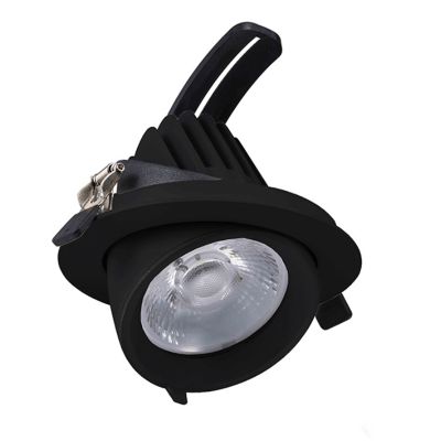 Musta alumiini alasvalo, Shanaya, 30W, white switch LED