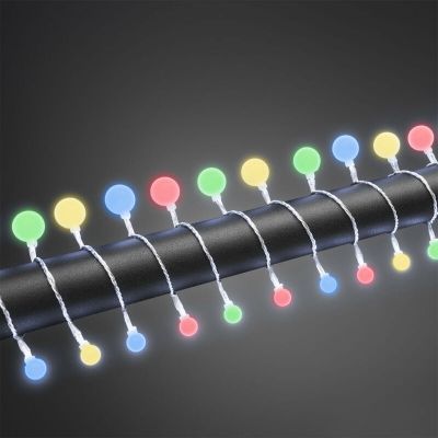16 m LED-jouluvaloja ulkokäyttöön, 80 värillistä pallovaloa
