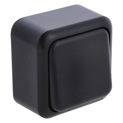 Q-Link pinta-asennettava kytkin, musta