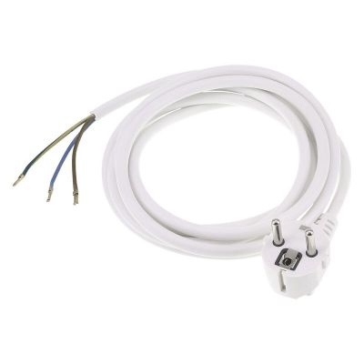 Q-Link-liitäntäkaapeli maadoitettu, 2500 W, 3 x 1,0 mm, 2,5 m, valkoinen
