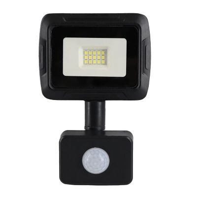 Alumiini sensorilla varustettu heitin musta, Miro, 10W, 6000K LED, IP65