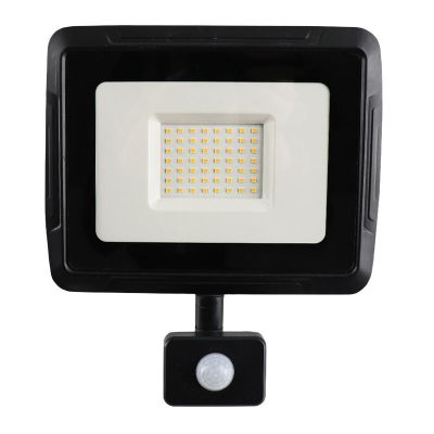 Alumiini sensorilla varustettu heitin musta, Miro, 50W, 3000K LED, IP65