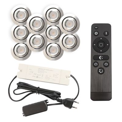 Alumiini veranda pintavalaisin kromi, Rona, 3W, 2700K LED, IP44, kaukosäätimellä