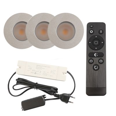 Alumiini veranda pintavalaisin kromi, Dico, 3W, 2700K LED, IP65, kaukosäätimellä