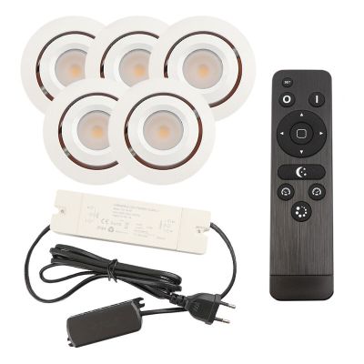 Alumiini veranda pintavalaisin valkoinen, Rona, 3W, 2700K LED, IP44, kaukosäätimellä