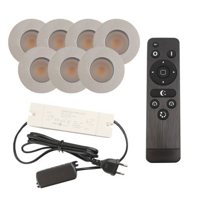 Alumiini veranda pintavalaisin kromi, Dico, 3W, 2700K LED, IP65, kaukosäätimellä