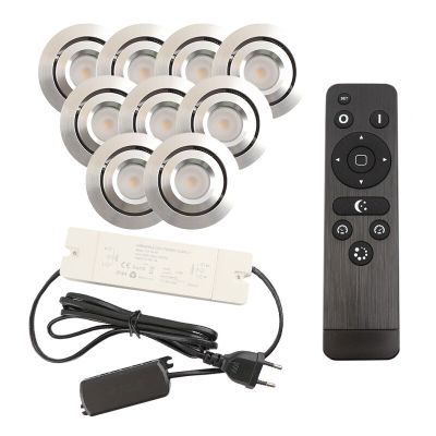 Alumiini veranda pintavalaisin kromi, Rona, 3W, 2700K LED, IP44, kaukosäätimellä