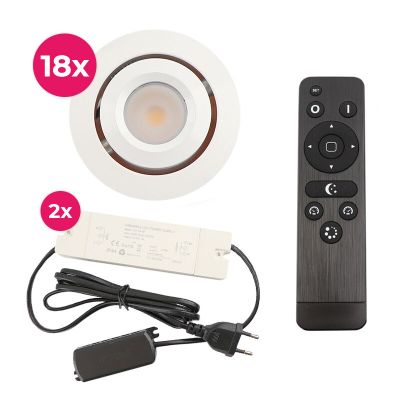 Alumiini veranda pintavalaisin valkoinen, Rona, 3W, 2700K LED, IP44, kaukosäätimellä