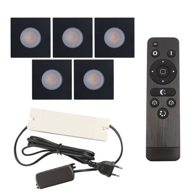 Alumiini veranda pintavalaisin musta, Dico, 15W, 2700K LED, IP65, kaukosäätimellä