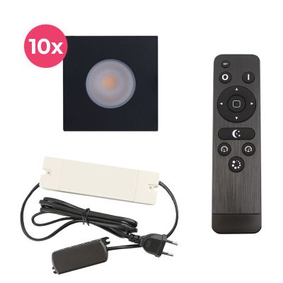 Alumiini veranda pintavalaisin musta, Dico, 30W, 2700K LED, IP65, kaukosäätimellä