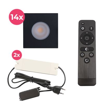 Alumiini veranda pintavalaisin musta, Dico, 42W, 2700K LED, IP65, kaukosäätimellä