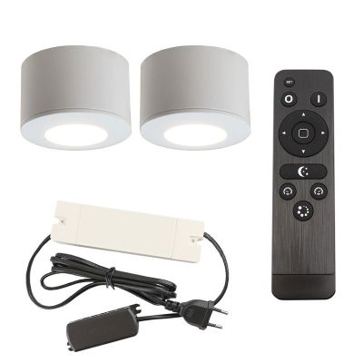 Alumiini veranda upotettava spottivalaisin valkoinen, Vasso, 6W, 2700K LED, IP44, kaukosäätimellä
