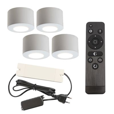 Alumiini veranda upotettava spottivalaisin valkoinen, Vasso, 12W, 2700K LED, IP44, kaukosäätimellä