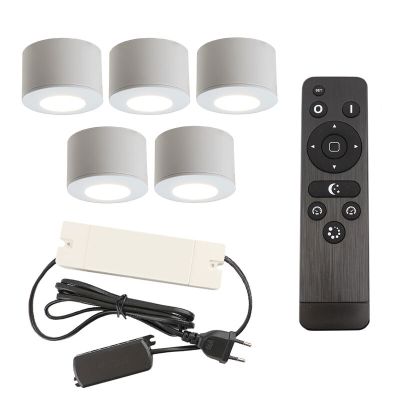 Alumiini veranda upotettava spottivalaisin valkoinen, Vasso, 15W, 2700K LED, IP44, kaukosäätimellä