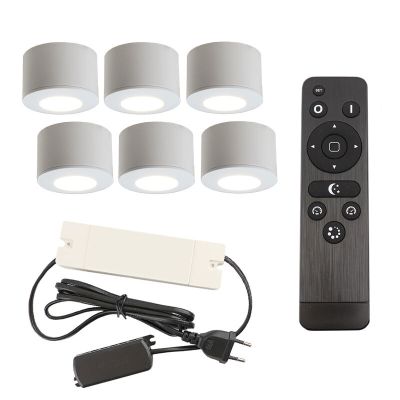 Alumiini veranda upotettava spottivalaisin valkoinen, Vasso, 18W, 2700K LED, IP44, kaukosäätimellä