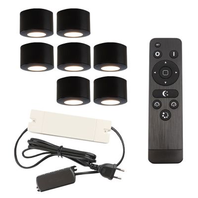 Alumiini veranda upotettava spottivalaisin musta, Vasso, 21W, 2700K LED, IP44, kaukosäätimellä