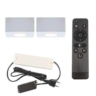 Alumiini veranda upotettava spottivalaisin valkoinen, Fredo, 6W, 2700K LED, IP44, kaukosäätimellä