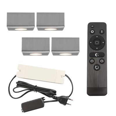 Alumiini veranda upotettava spottivalaisin kromi, Fredo, 12W, 2700K LED, IP44, kaukosäätimellä