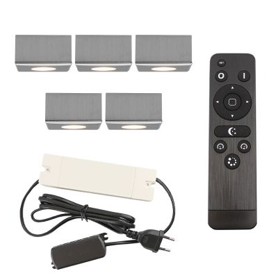 Alumiini veranda upotettava spottivalaisin kromi, Fredo, 15W, 2700K LED, IP44, kaukosäätimellä