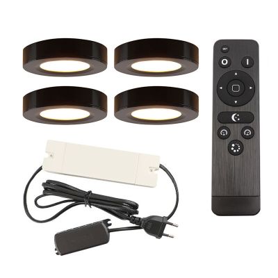 Alumiini keittiökaappivalaistus musta, Sana, 3W, 2700K LED, kaukosäätimellä
