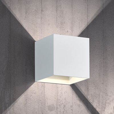 Valkoinen metalli ylös alas seinävalaisin, Eva, 4,3W, 3000K LED