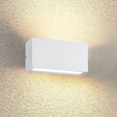 Valkoinen alumiini ulkovalaisin, Seby, 10W, 3000K LED, IP65