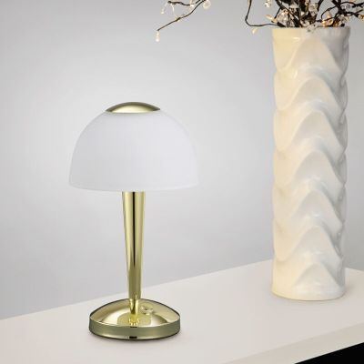 Messinki lasi pöytävalaisin, Daphne, 4W, 3000K LED, katkaisimella