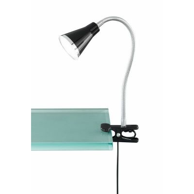 Musta muovi puristinspotti, Taimi, 3,8W, 3000K LED, katkaisimella