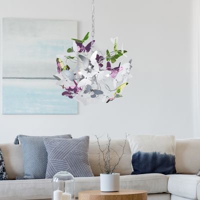 Kromi muovi lastenhuoneen riippuvalaisin, Butterfly