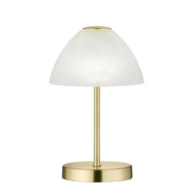 Messinki metalli pöytävalaisin, Aaron, 2,5W, 3000K LED, katkaisimella