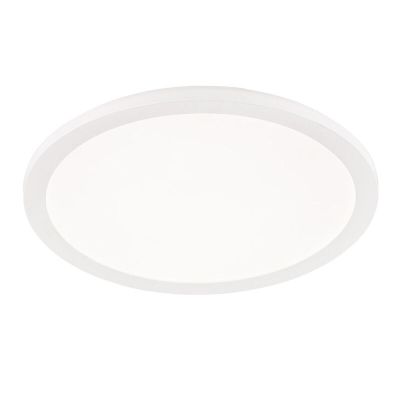 Valkoinen muovi kattolamppu, Gistrup, 24W, 3000K LED, IP44