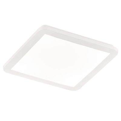 Valkoinen muovi kattolamppu, Gistrup, 18W, 3000K LED, IP44, 3-portaisesti himmennettävä